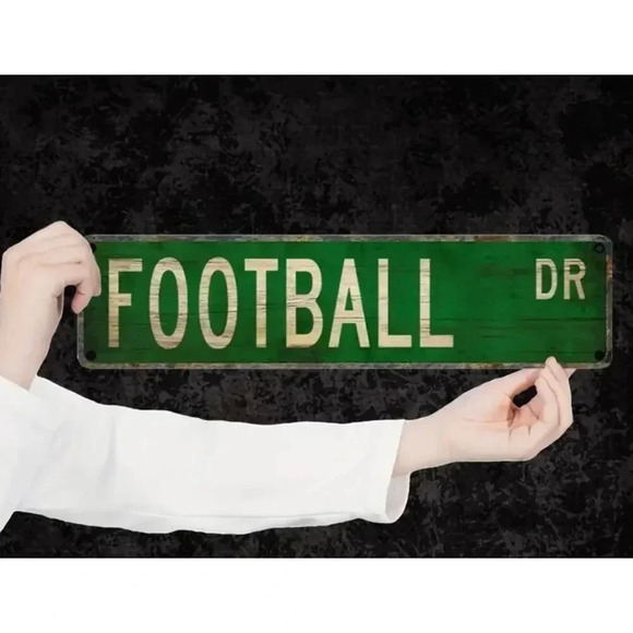 Football Dr. Metal Sign. - Picture 3 of 3